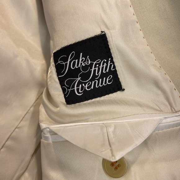 Saks Fifth Ave Mens Blazer Sport Coat Jacket Two Button Formal Suit Jacket 42R - Picture 5 of 10